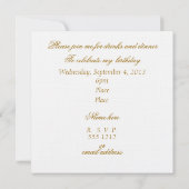 Invitation Marie Antoinette Bluebird & Mirror (Dos)