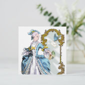 Invitation Marie Antoinette Bluebird & Mirror (Debout devant)
