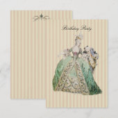 Invitation Marie Antoinette ~ Cartons / RSVP #16 (Devant / Derrière)