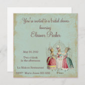 Invitation Marie Antoinette Dames Envoi d'une douche nuptiale (Devant / Derrière)