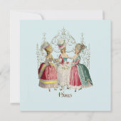 Invitation Marie Antoinette Dames Envoi d'une douche nuptiale (Dos)