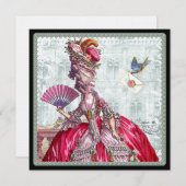 Invitation Marie Antoinette et Bluebird (Devant / Derrière)