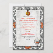 Invitation Marie Antoinette et Halloween de chat noir (Dos)