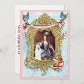 Invitation Marie Antoinette et le canicule blanc (Devant / Derrière)