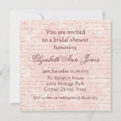 Invitation Marie Antoinette et Roses roses (Dos)