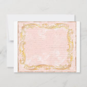 Invitation Marie Antoinette fête en rose à Versailles (Dos)