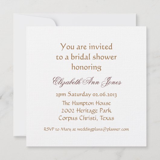 Invitation Marie Antoinette & Gold Frame (Dos)