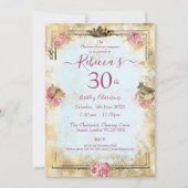 Invitation Marie Antoinette inspiration française shabby (Devant)