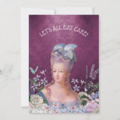 Invitation Marie Antoinette laisse manger l'anniversaire de (Devant)