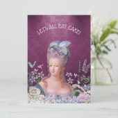 Invitation Marie Antoinette laisse manger l'anniversaire de (Debout devant)