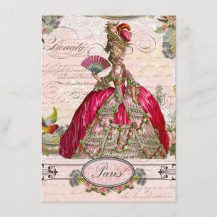 Invitation Marie Antoinette Qu'ils mangent de la gâteaux