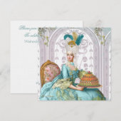 Invitation Marie Antoinette Qu'ils mangent du gâteau (Devant / Derrière)