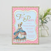 Invitation Marie Antoinette Tea Party (Debout devant)