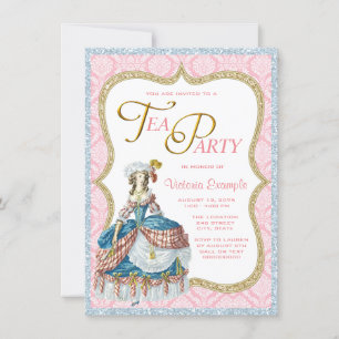 Invitation Marie Antoinette Tea Party