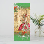 Invitation Marie Antoinette Tea Party Noël (Debout devant)