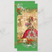 Invitation Marie Antoinette Versailles Tea Party (Devant / Derrière)