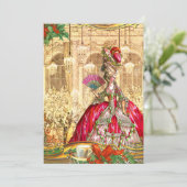 Invitation Marie Antoinette Versailles Tea Party (Debout devant)