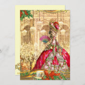 Invitation Marie Antoinette Versailles Tea Party (Devant / Derrière)