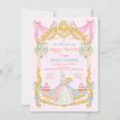 Invitation Marie Antoniette Let them eat cake Bridal Shower (Devant)