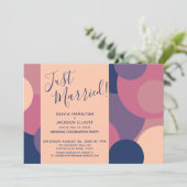 Invitation Marié ! Cercles colorés Réception uniquement (Debout devant)