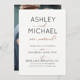 Invitation Marié Copper Typographie Mariage