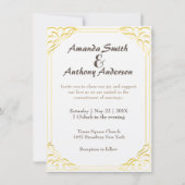 Invitation Marié et marié Art nouveau (Dos)