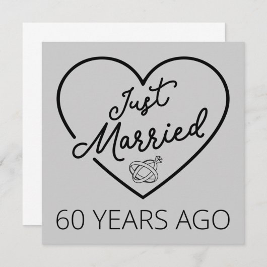 Invitation Marié Il Y A 60 Ans (Devant / Derrière)