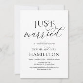 Invitation Marié, mariage de poste Brunch Elopement Invita (Devant)