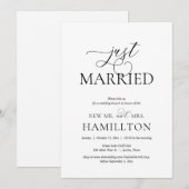 Invitation Marié, mariage de poste Brunch Elopement Invita (Devant / Derrière)