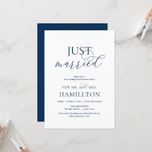 Invitation Marié, mariage de poste Brunch Elopement, Marine 