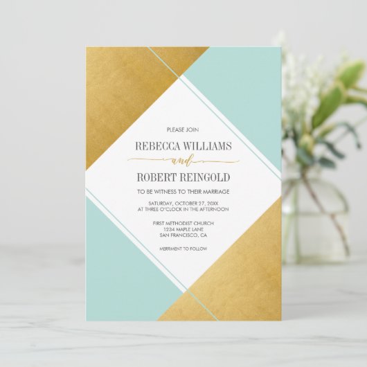 Invitation Marié moderne (Debout devant)