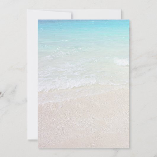 Invitation Marié par Sea Beach Destination Mariage (Dos)