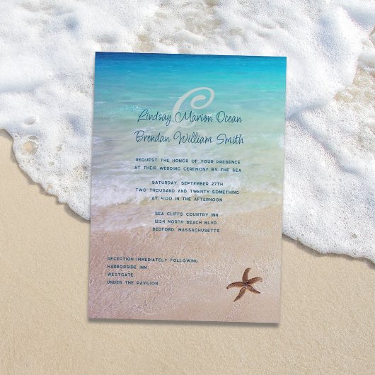 Invitation Marié par Sea Beach Destination Mariage