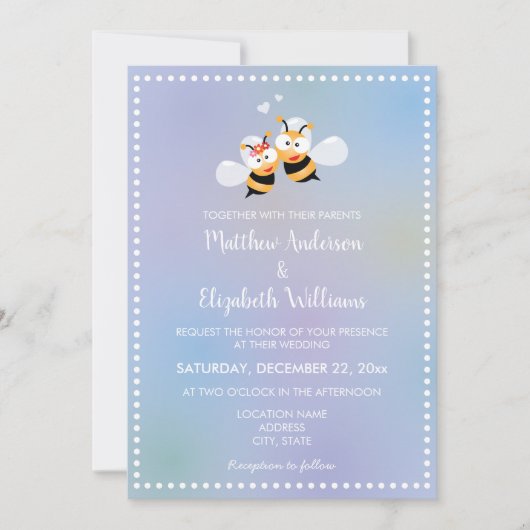 Invitation Marié Pour Être Beau Rêveur De Mariage (Devant)
