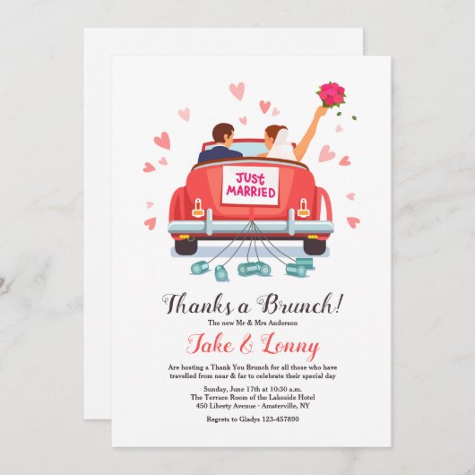 Invitation Mariée (Devant / Derrière)