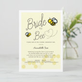 Invitation Mariée à Abeille Fête des mariées jaune clair par  (Debout devant)