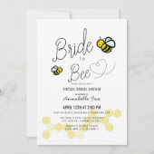 Invitation Mariée à Bee White Fête des mariées virtuelle (Devant)