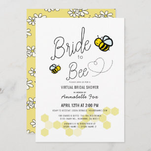 Invitation Mariée à Bee White Fête des mariées virtuelle