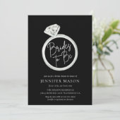 Invitation Mariée à être noir et blanc Fête des mariées moder (Debout devant)