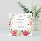 Invitation mariée à être verte élégante douche nuptiale (Debout devant)