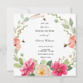 Invitation mariée à être verte élégante douche nuptiale (Devant)