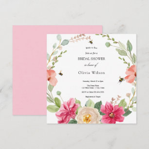 Invitation mariée à être verte élégante douche nuptiale