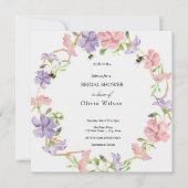 Invitation mariée à être verte élégante douche nuptiale (Devant)