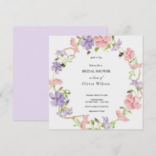 Invitation mariée à être verte élégante douche nuptiale