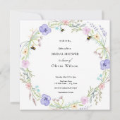 Invitation mariée à être verte élégante douche nuptiale (Devant)