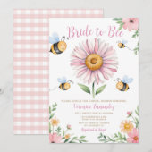 Invitation Mariée à Fête des mariées d'abeilles Elle a trouvé (Devant / Derrière)