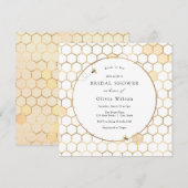 Invitation Mariée à Fête des mariées d'or d'abeille (Devant / Derrière)