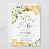 Invitation Mariée à l'abeille Réception de mariage rustique a (Devant)