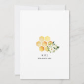 Invitation Mariée à l'abeille Réception de mariage rustique a (Dos)