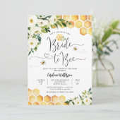 Invitation Mariée à l'abeille Ruche Rustique Abeille Enterrem (Debout devant)